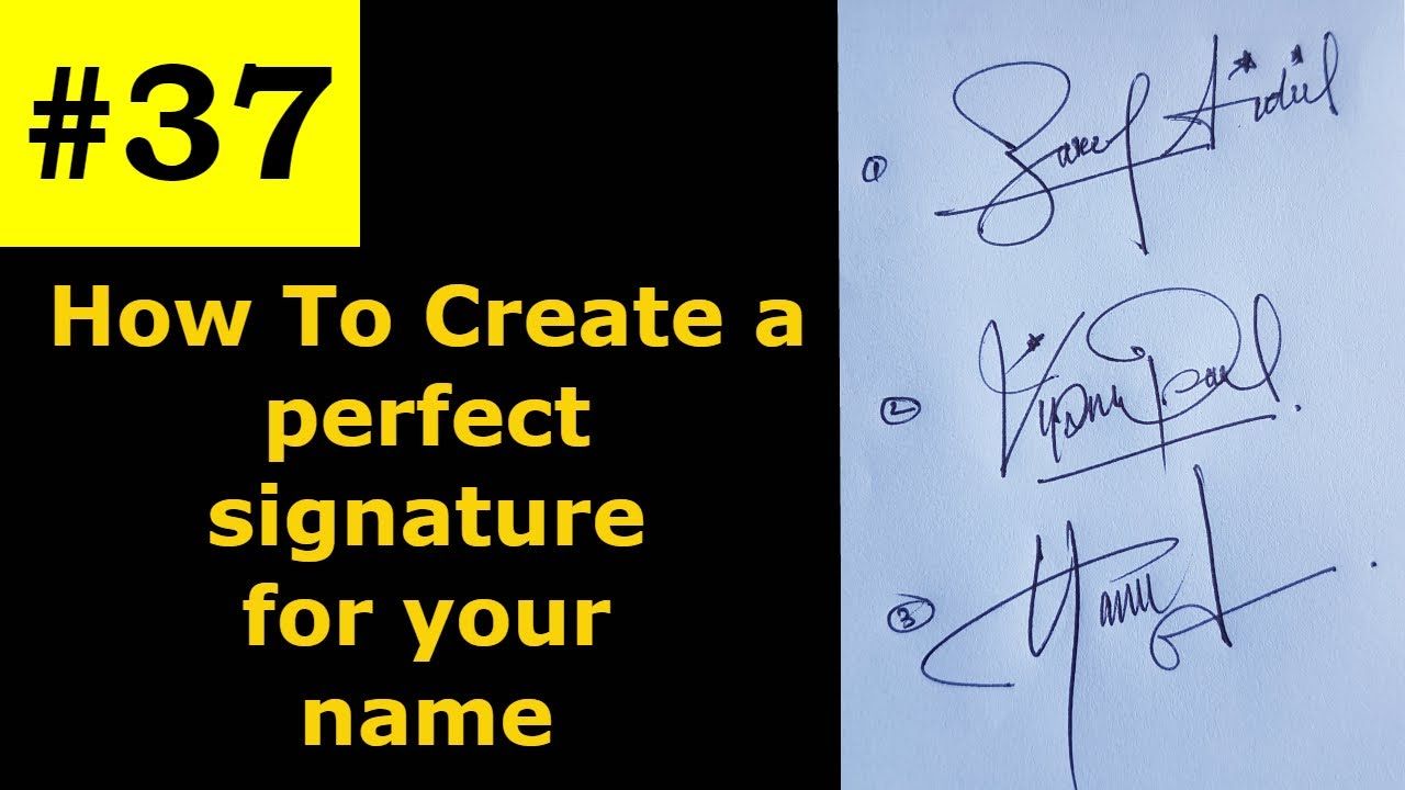 Signature creation skills👍👨‍🎓||How to create a perfect signature for ...