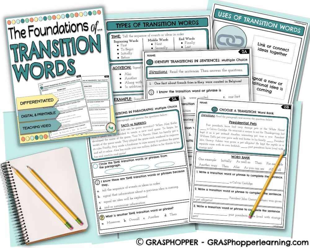 How to Teach Transition Words - GRASPhopper Learning How to Teach Transition Words - GRASPhopper Learning