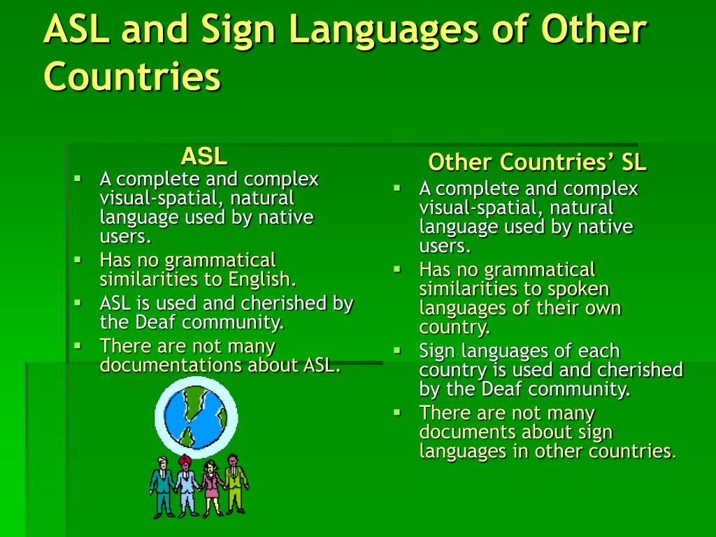 PPT - Comparison of American Sign Language Versus Worldwide Sign ... PPT - Comparison of American Sign Language Versus Worldwide Sign ...