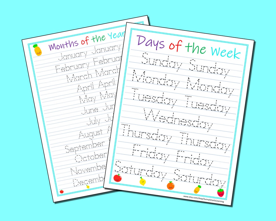 Days Of The Week Visual Days Of The Week Visual