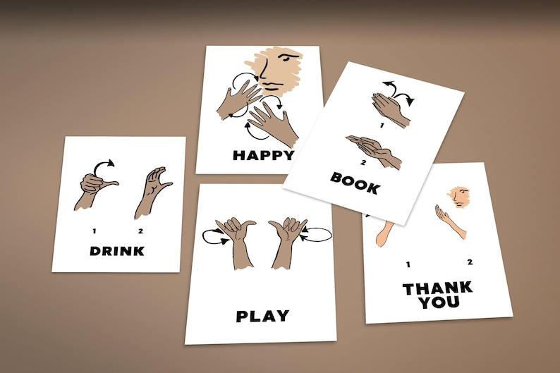 ASL Printable Flashcards for Kids | Learn Sign Language | 30 Vibrant ... ASL Printable Flashcards for Kids | Learn Sign Language | 30 Vibrant ...
