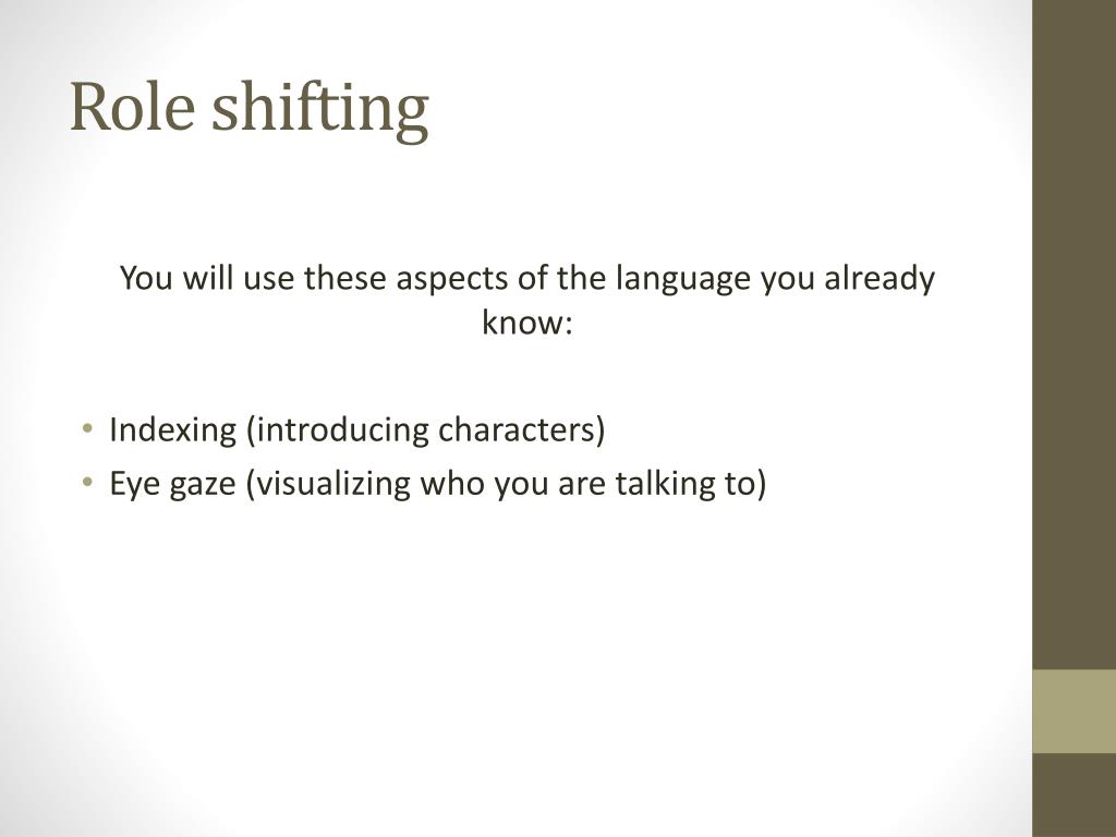PPT - Role Shifting PowerPoint Presentation, free download - ID:2643139 PPT - Role Shifting PowerPoint Presentation, free download - ID:2643139