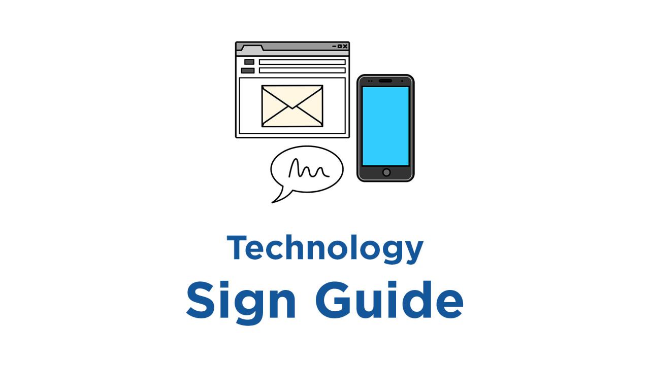 Technology signs_sign guide | Key Word Sign Australia