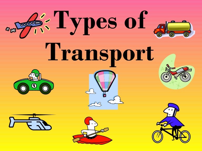 Various Types Of Transport: Car, Bus, Train, Airoplane, Air Baloon ...